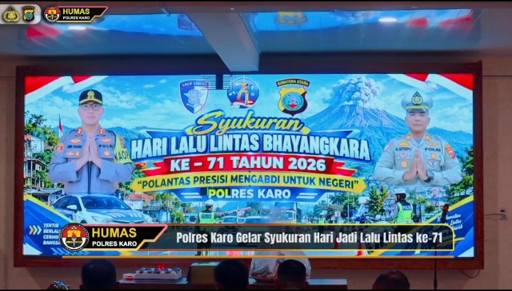 Polres Karo Gelar Syukuran Hari Jadi Lalu Lintas ke-71