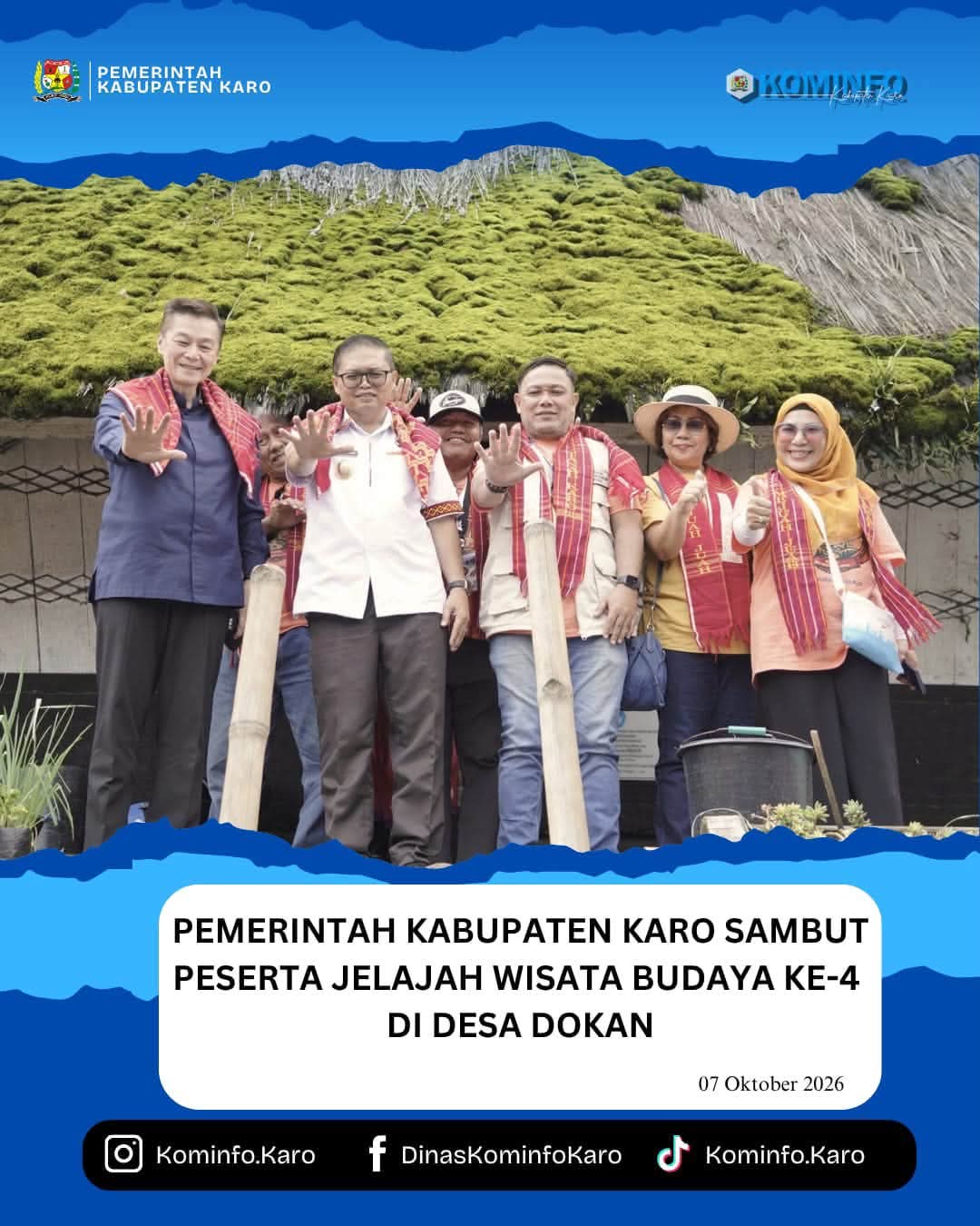 Pemerintah Kabupaten Karo Sambut Peserta Jelajah Wisata Budaya Ke-4 di Desa Dokan